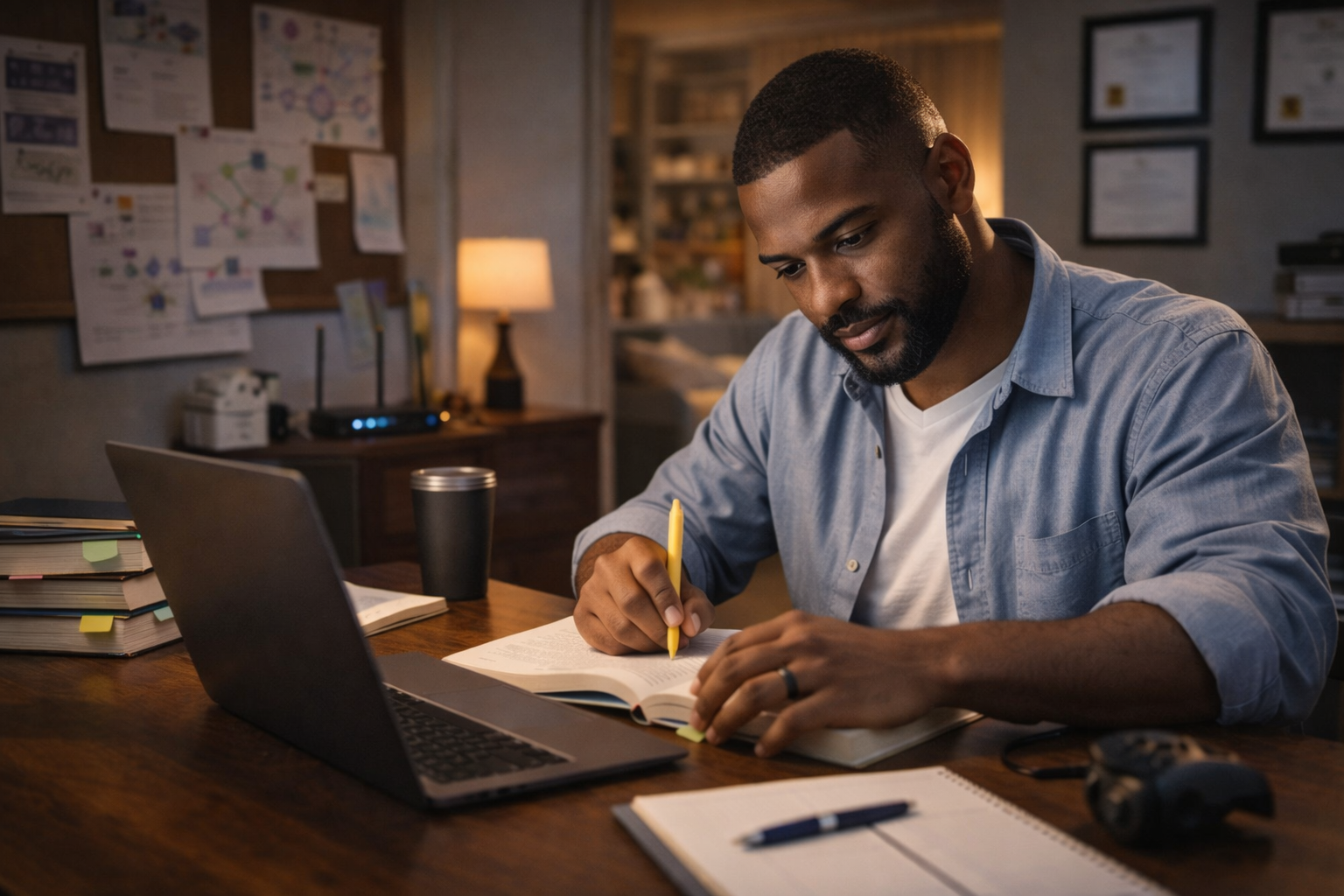 Black father and child sharing a joyful learning moment
